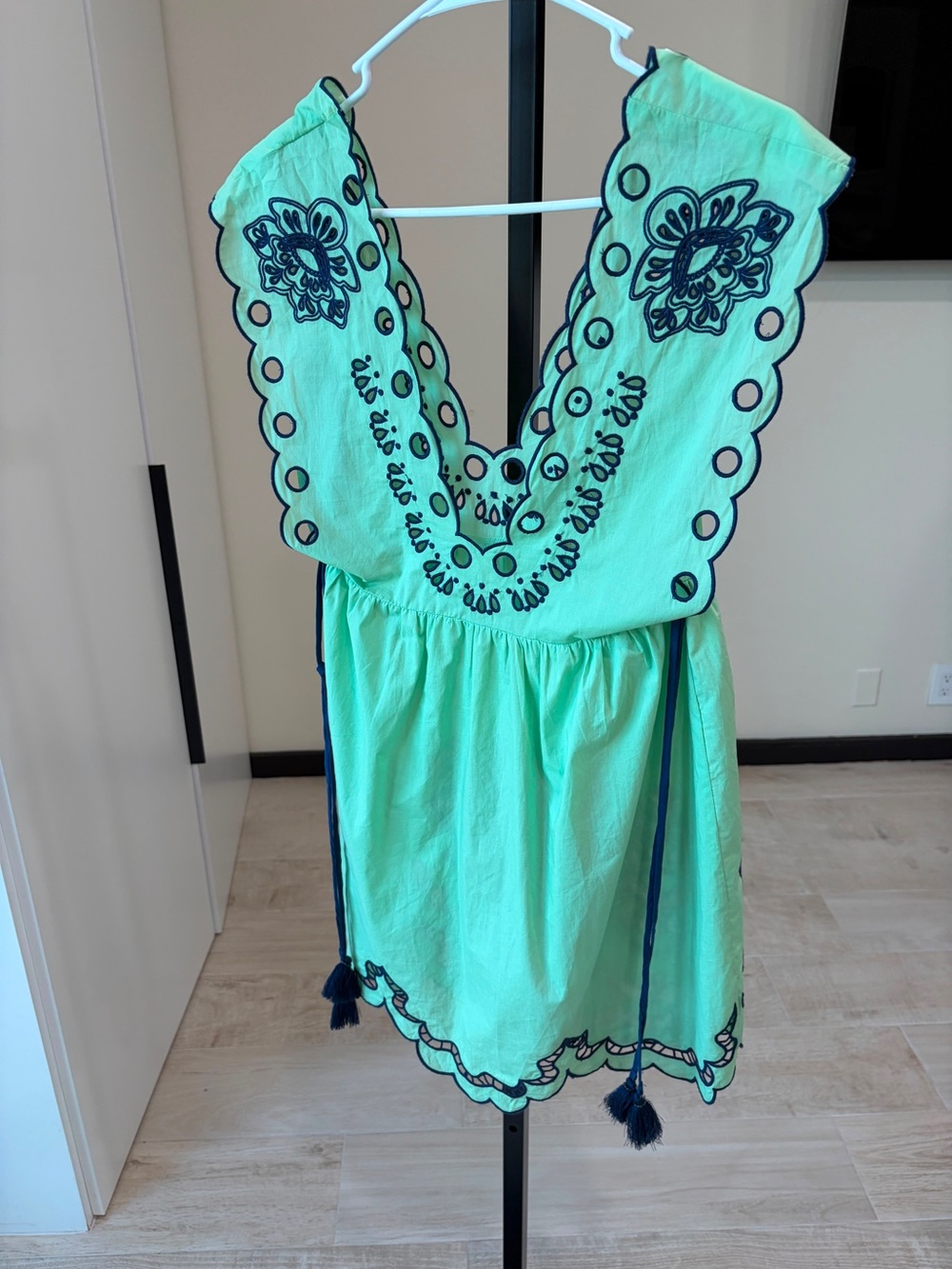 Farm Rio Cotton Tropi Eyelet Mini Dress - Picture 4 of 8